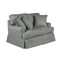 The Hamptons Collection 60” Grey T-cushion Loveseat Cover with Back and Seat Cushion Cover and Pillow Covers